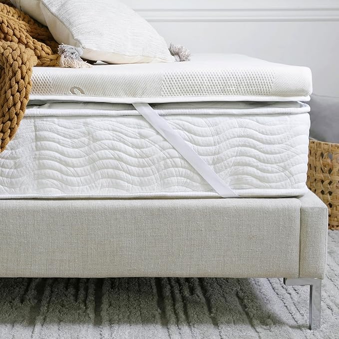 Saatva Graphite Memory Foam Mattress Topper - 3” Memory Foam Layer - Enhanced Comfort & Cooling - King