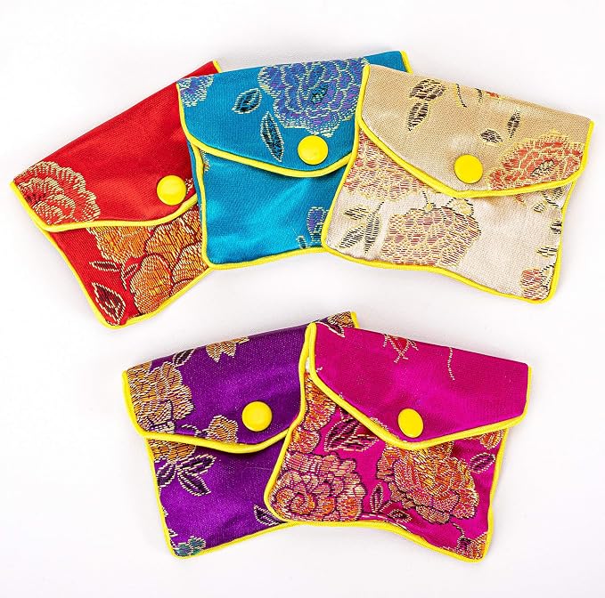 OceeK Travel Jewelry Case,Jewelry Silk Purse Pouch Gift Case, for Women Teen Girl Gifts,Color,Small,15 Pack - Image 5