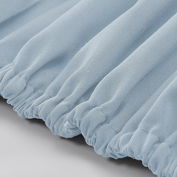 Modern Threads Soft Microfiber Solid Sheets - Luxurious Microfiber Bed Sheets - Includes Flat Sheet, Fitted Sheet with Deep Pockets, & Pillowcases Blue Mist King