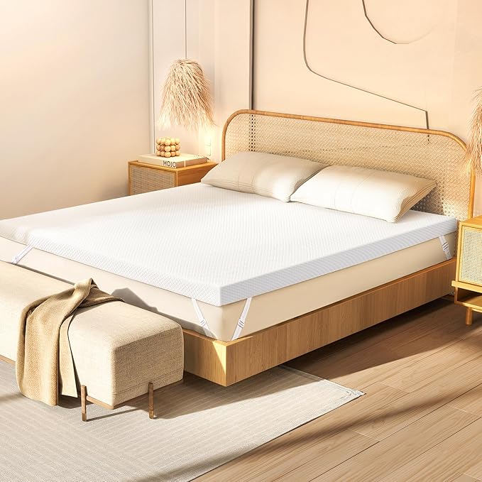 3 Inch Memory Foam Mattress Topper Full Size, 2 Inch Cooling Egg Crate Gel Memory Foam Plus 1 Inch High Density Gel Bed Topper