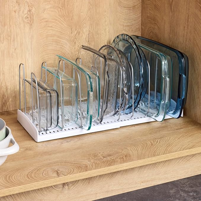 YouCopia StoreMore Expandable Cookware Rack with Tall Steel Wires, 12.5"-22" Wide Adjustable Pan Organizer for Kitchen Cabinet Storage, Premium Edition - Image 8
