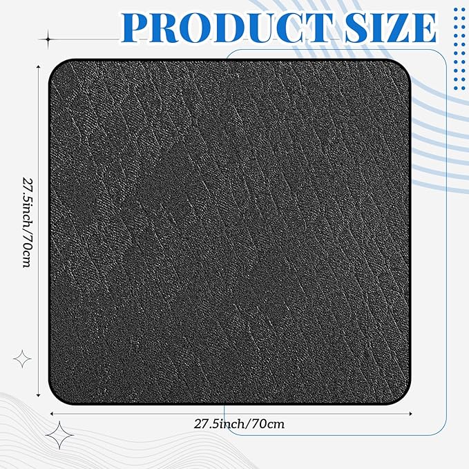 Waterproof Mat Reusable Stainproof Blanket Quiet Easy Use Towel Protector for Multi Functional Bed Sheets Comfort(Black,27.5 x 27.5 Inch)