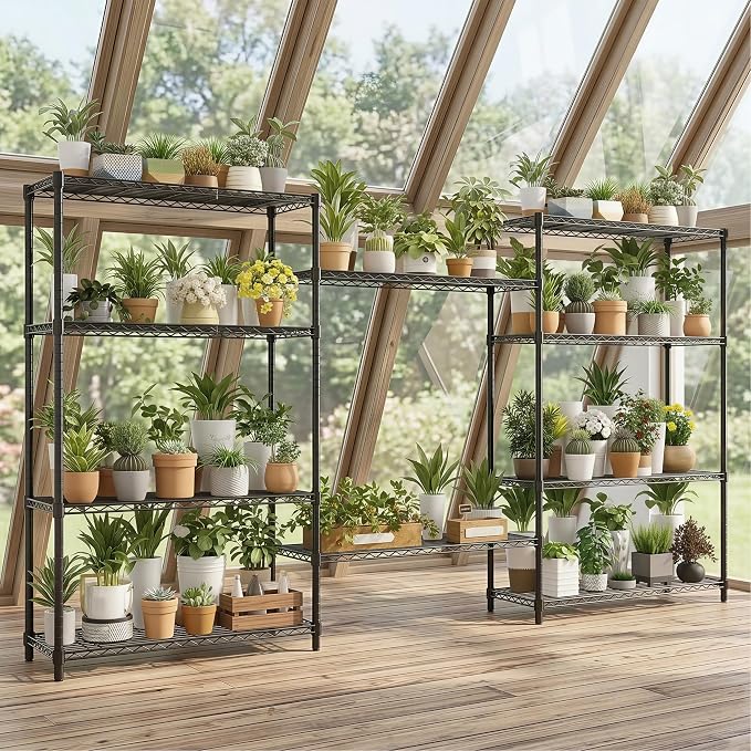 5-Tier Storage Shelves 72" H Wire Shelving, Adjustable Metal Shelving Pantry Shelves, 1325LBS Heavy Duty Rack with Shelf Liners for Garage Commercial Kitchen, 36" W x 14" D x 72" H, Black - Image 2