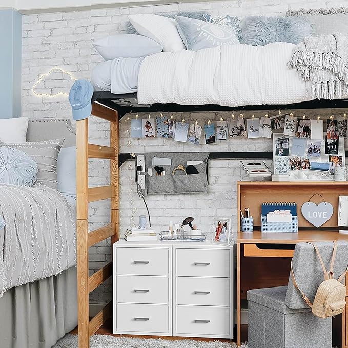 BOLUO Closet Drawers White Fabric 3 Drawer Small Dresser for Closet Organizers and Storage Bedroom Dorm Modern - Image 4