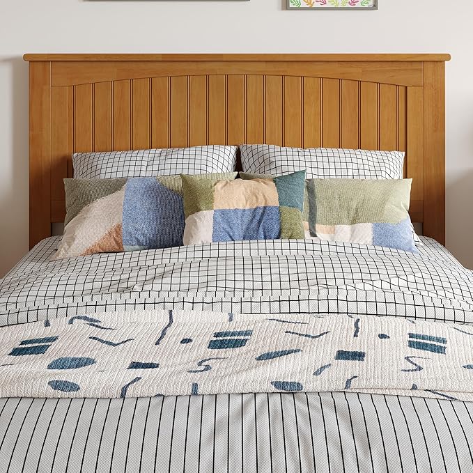 AFI, Nantucket Full Solid Wood Panel Headboard, Light Toffee