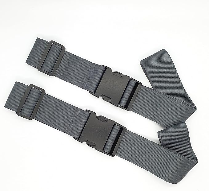 ONE K 2PCS Topper/Memory Foam Mattress Packing Straps for Moving or Storage (60" x 2", Dark Grey)