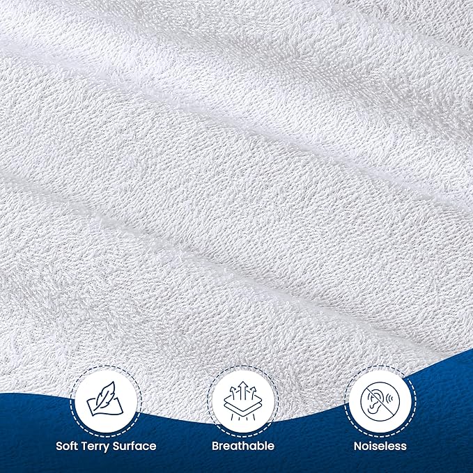 Queen Size Mattress Protector Waterproof 14 Pack, Premium 200 GSM Terry Mattress Cover, Soft & Breathable Bed Cover, Fitted Sheet Style Stretchable Deep Pockets 17" by Utopia Bedding (White)