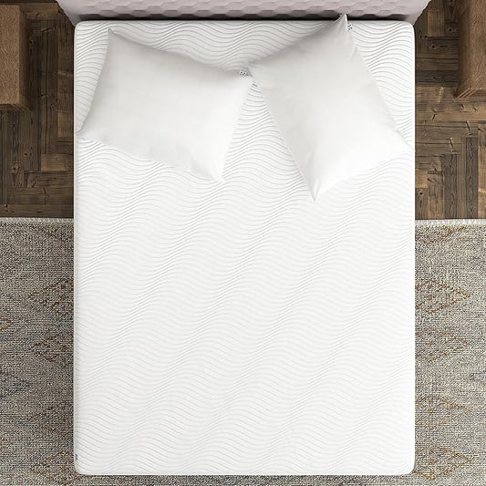 Sealy Clean Protection Waterproof Fitted Mattress Protector King Comfort Soft Knit Top Sidewall Mattress Cover (White)