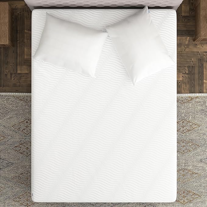 Sealy Clean Protection Waterproof Fitted Mattress Protector Twin Comfort Soft Knit Top Sidewall Mattress Cover (White)