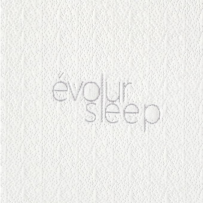 Evolur Portable Crib Tencel Waterproof Mattress Protector Pad and Fitted Sheet, White (2 Pack)