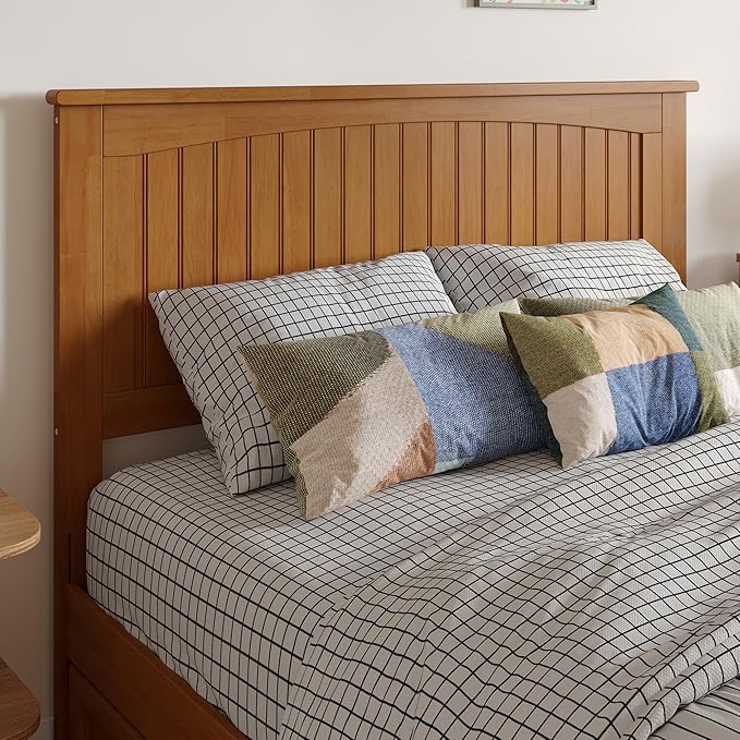 AFI, Nantucket Full Solid Wood Panel Headboard, Light Toffee