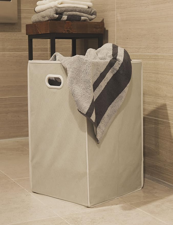 Simple Houseware Foldable Closet Laundry Hamper Basket, Grey - Image 3