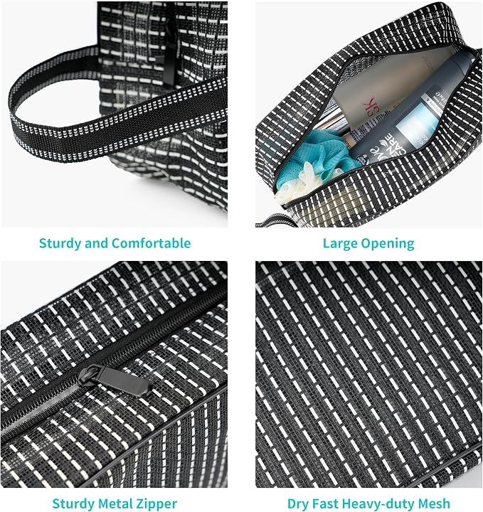 REDSINDA Mesh Shower Caddy Bag for Bathroom Gym Camping Portable Travel Mesh Toiletry Bag for Women Men - Image 2