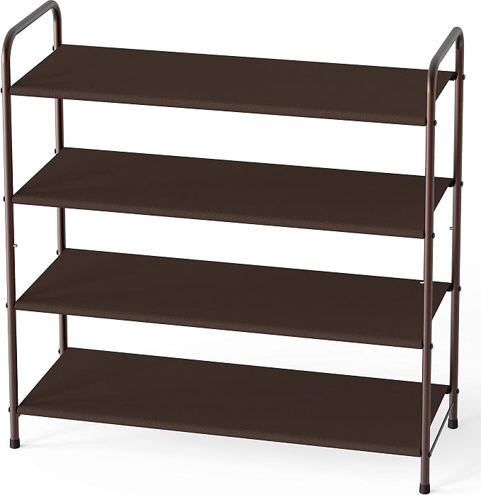 Simple Houseware 4-Tier Shoe Rack Storage Organizer, Bronze by SimpleHouseware