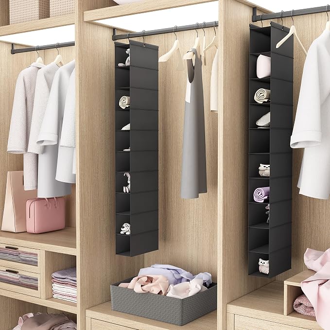 MAX Houser 10-Shelf Hanging Shoe Shelf Organizer, Hanging Shoe Storage for Closet (Black) - Image 6