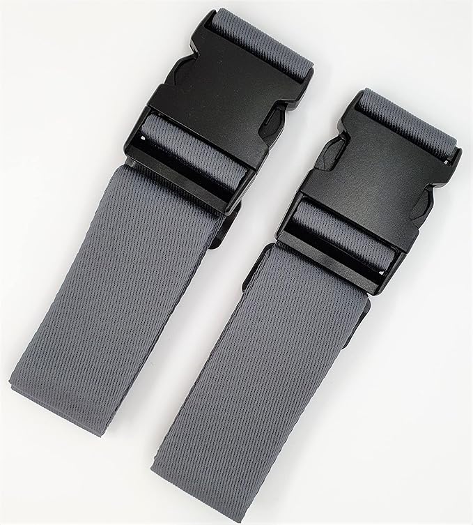 ONE K 2PCS Topper/Memory Foam Mattress Packing Straps for Moving or Storage (60" x 2", Dark Grey)