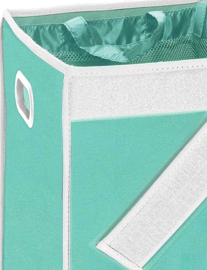 Simple Houseware Double Laundry Hamper with Lid and Removable Bags, Turquoise - Image 9