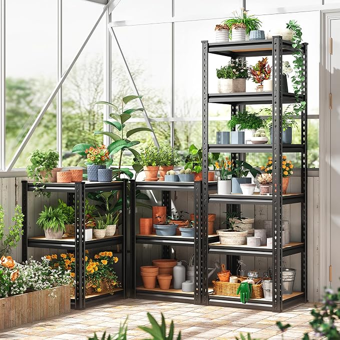 REIBII Storage Shelves 6 Tier Garage Shelving, Adjustable Shelving Units Loads 2250LBS, Narrow Shelves Units and Storage for Kitchen, Pantry, Garage, Closet, Basement, 16" W x 16" D x 72" H - Image 9