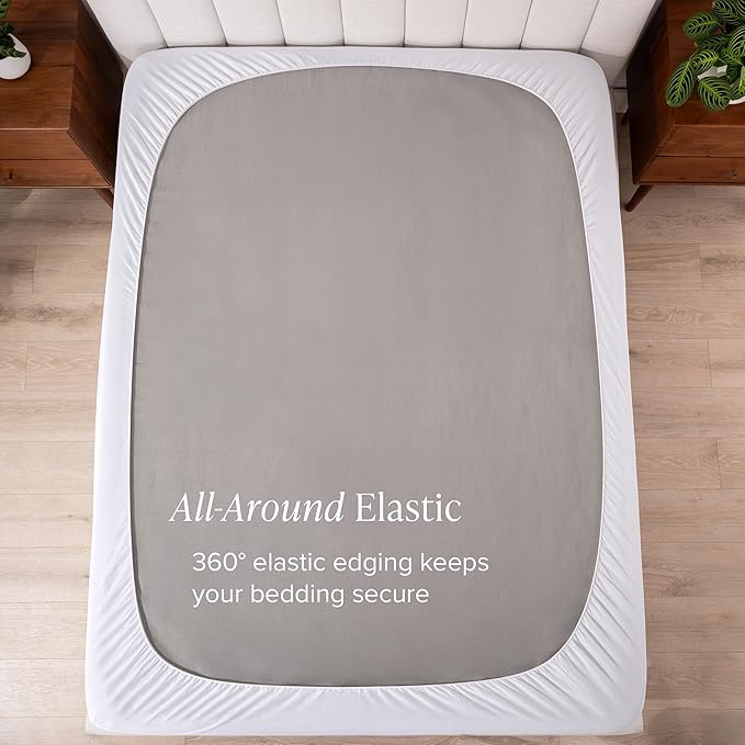 Bare Home Twin Microplush Mattress Topper - Pillow Top Reversible - Soft Mattress Cover - Dual Sided All-Season - 8" to 24" Deep Pocket - Fitted Cover - Dorm Essentials - Plush Mattress Pad (Twin)