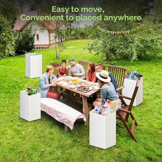 Magicheap 4 Pack Extra Large Disposable Trash Cans, Reusable Portable Garbage Can, 13 Gallon (21.6" H x 13.5" W x 10" D), Extra Thick Recycled Cardboard Portable Garbage Can and Recycling Bins,White - Image 7