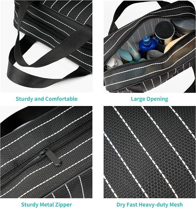 REDSINDA Mesh Shower Caddy Bag for Bathroom Gym Camping Portable Travel Mesh Toiletry Bag for Women Men - Image 2