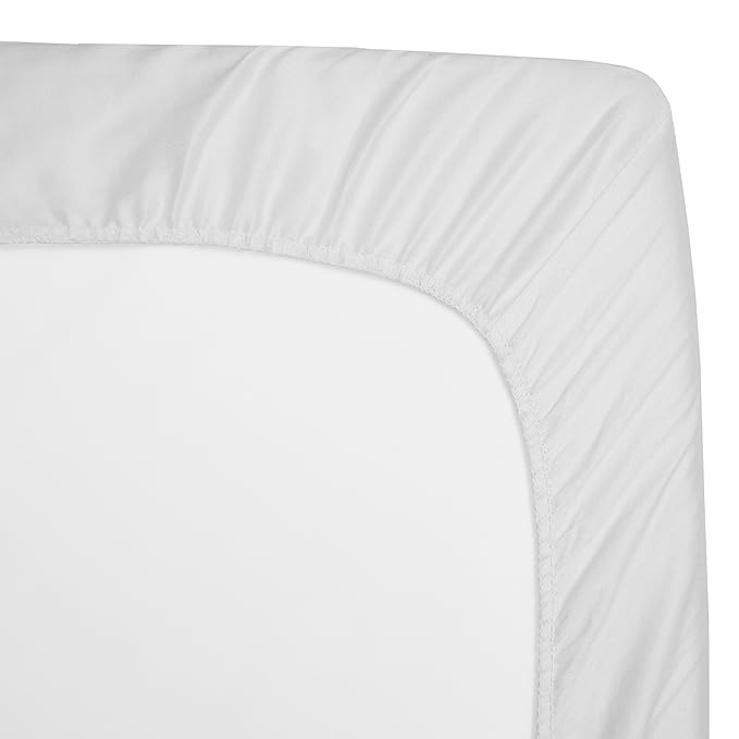 TL Care Ultra Soft Microfiber Waterproof Fitted Pack N Play Playard Mattress Protector, Quilted Mattress Pad Cover, 27"x39" (Pack of 2)