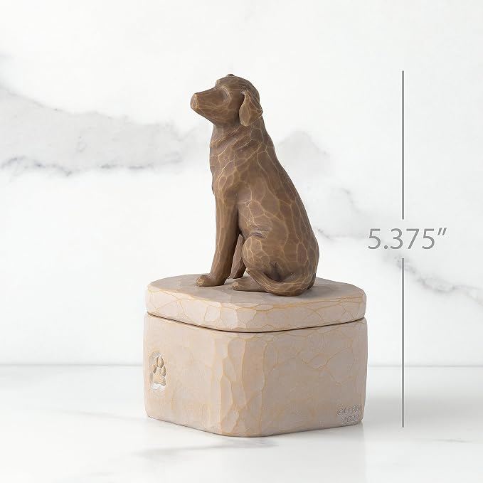 Willow Tree Love my Dog (dark), sculpted Hand-Painted Keepsake Box - Image 3