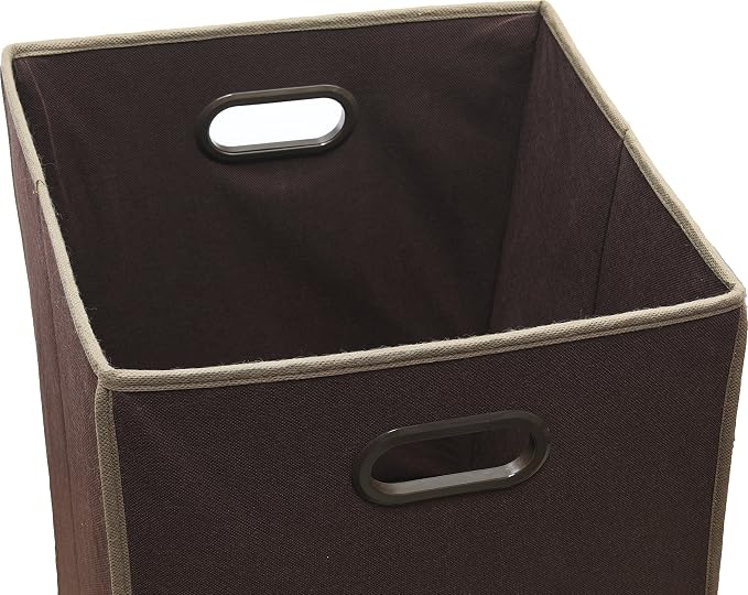 Simple Houseware Foldable Closet Laundry Hamper Basket, Brown - Image 2