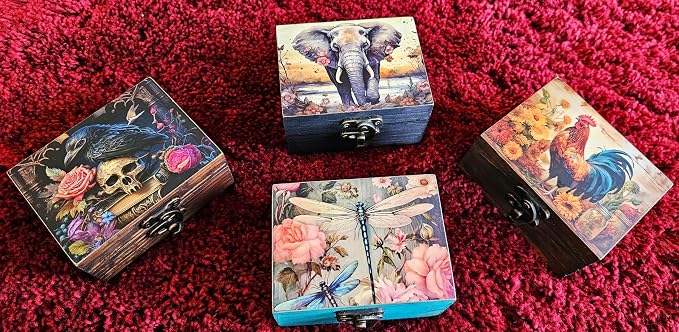 Trinket Box Small Jewelry Keepsake Box | Earrings Necklace Storage Box for Girls Women | Gift Idea Valentine's Day, Birthday Christmas, Weddings, Animals Ornaments for Home Décor (Dragonfly) - Image 3