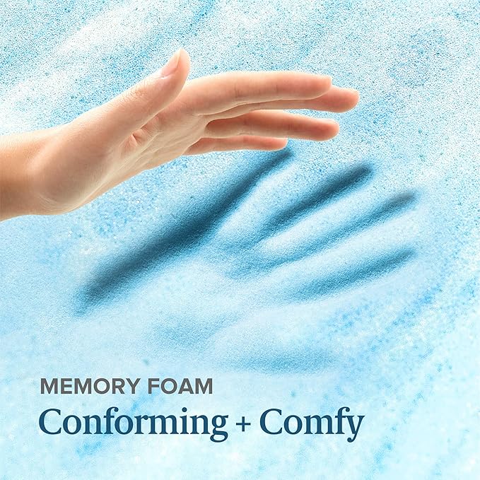 ZINUS 1.5/2/3/4-inch Swirl Gel Cooling Memory Foam Mattress Topper, Cooling Airflow Design, CertiPUR-US Certified (2 in, Full)