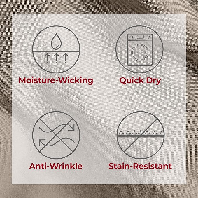 Mellanni Extra Deep Queen Sheets - 4 PC Iconic Collection Bedding - Hotel Luxury, Ultra Soft, Cooling Bed Sheets - Wrinkle, Fade, Stain Resistant (Queen, Tan)