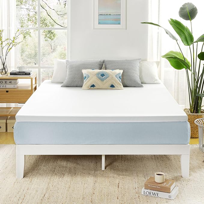 Best Price Mattress 3 Inch Gel Memory Foam Mattress Topper with Cover, CertiPUR-US Certified, Dorm Essentials, Full