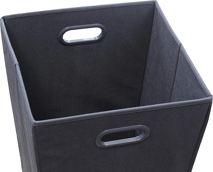 Simple Houseware Foldable Closet Laundry Hamper Basket, Dark Grey - Image 2