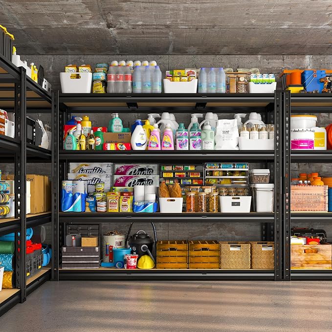 REIBII 48" W Garage Shelving Heavy Duty, 2000LBS Storage Shelves, 4 Tier Adjustable Metal Shelves for Garage Shelving Sturdy Industrial Shelf, Easy Assemble, 48" W x 60" H x 18" D - Image 6