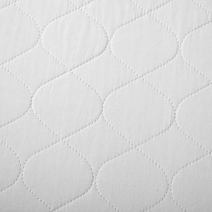 Quilted Fitted Mattress Pad Cover Waterproof Twin Mattress Protector Topper with Highly Absorbent Fill Layer Soft Cotton Blend Surface, Breathable, Deep Pocket (Twin)