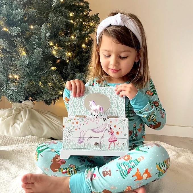 ABI + OLIE Ballerina Unicorn Kids Jewelry Box for Girls & Little Girls Jewelry Box Organizer - A unicorn music box gift - Image 4
