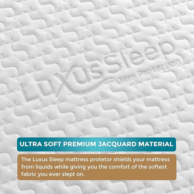 Waterproof Mattress Protector Twin Size - 3D Air Fabric Cooling Mattress Cover Pad, Smooth Ultra Soft Breathable Noiseless Washable, 15''-21'' Deep Pocket (Queen)