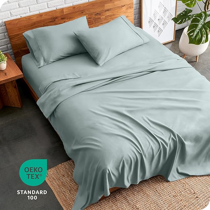 Bare Home Twin XL Sheet Set - 1800 Ultra-Soft Microfiber Twin Extra Long Bed Sheets - Double Brushed - Deep Pockets - Easy Fit - 3 Piece Set - Bedding Sheets & Pillowcases (Twin XL, Sea Spray)
