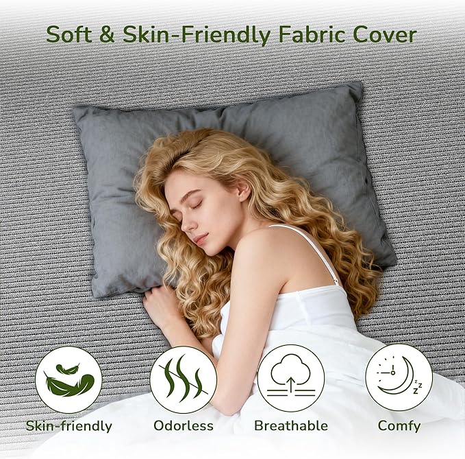 Memory Foam Mattress Topper, 4 inch Twin Mattress Topper with Removable Soft Cover, Bed Topper for Dorm, Travel, Guest Mat, Non-Slip Design & Pressure Relief Back Pain, Grey