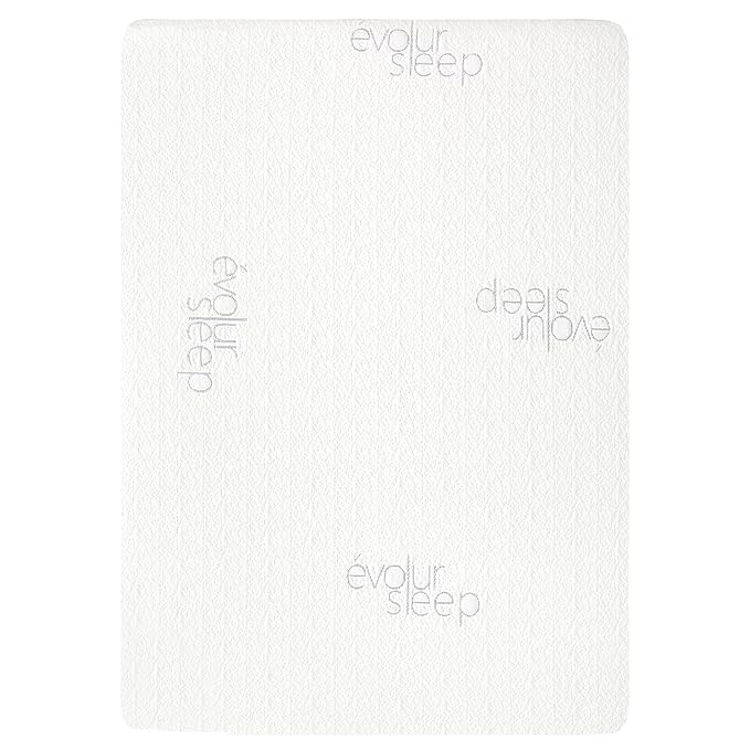 Evolur Portable Crib Tencel Waterproof Mattress Protector Pad and Fitted Sheet, White (2 Pack)