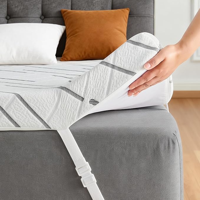3 Inch Gel Memory Foam Mattress Topper Twin XL Size with Removable & Washable Viscose Made from Bamboo Cooling Breathable Cover, Soft Bed Topper for Back Pain, CertiPUR-US Certified