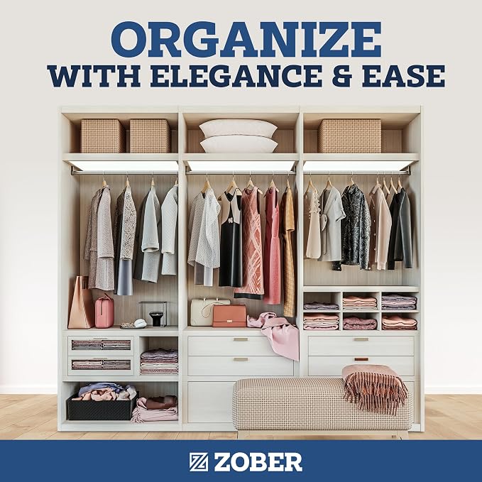 ZOBER Black Wooden Hangers - Heavy Duty, Non Slip Wood Hangers for Coats, Jackets, Suits, & Pants - Coat Hangers for Closet W/Bar and Notches 20 Pack - Image 7