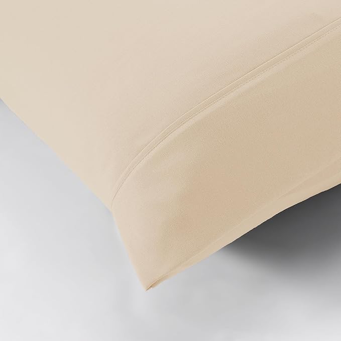 Modern Threads Soft Microfiber Solid Sheets - Luxurious Microfiber Bed Sheets - Includes Flat Sheet, Fitted Sheet with Deep Pockets, & Pillowcases Egg Shell King