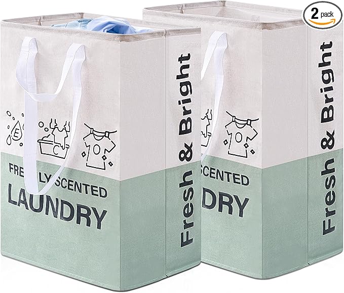 ELONG HOME Laundry Baskets, 92L Freestanding Laundry Basket with Handles, Waterproof Tall Collapsible Clothes Hamper for Dorm, Bedroom, Bathroom by ELONGHOME