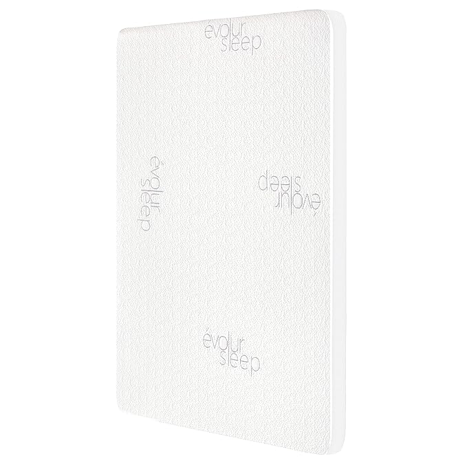 Evolur Portable Crib Tencel Waterproof Mattress Protector Pad and Fitted Sheet, White (2 Pack)