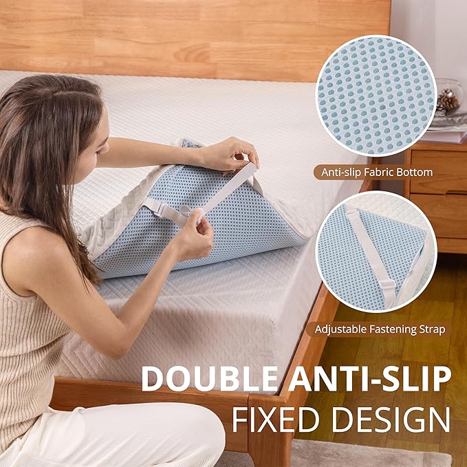 EGO Gel Memory Foam Mattress Topper, 3 Inch Twin XL with Removable Breathable Soft Cover, Cooling Bed Topper for Comfort Body Support & Pressure Relief, CertiPUR-US Certified
