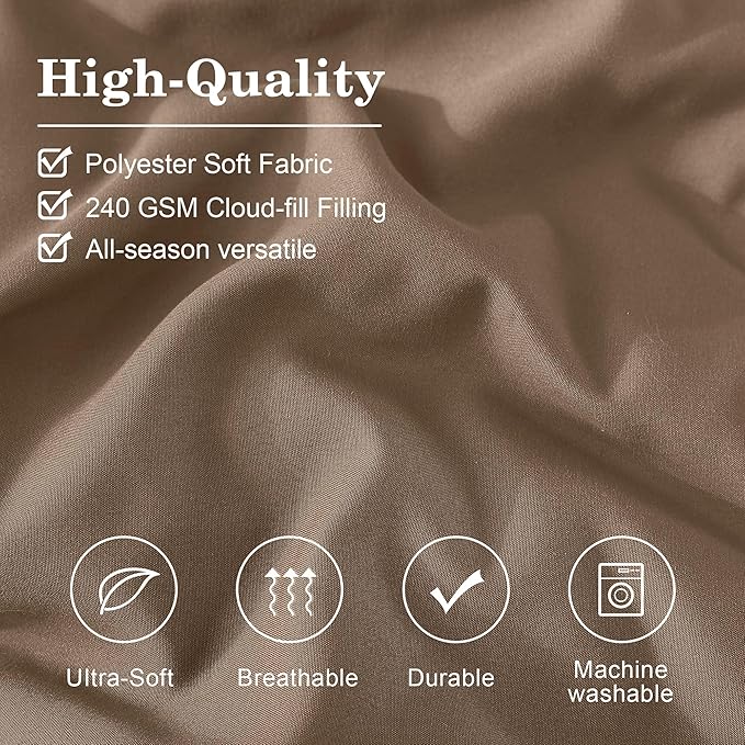 Monbix California King Size Comforter Set - 7 Pieces Bed in a Bag California King, Bedding Sets with Comforter, All Seasons Comforter Bed Set with Sheets, Pillowcases & Shams