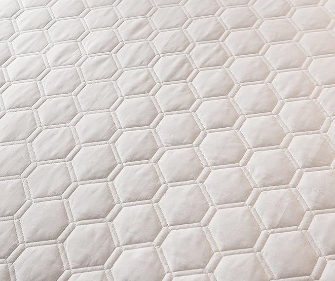 Hani Minna Premium Quilted Fitted Mattress Pad Protector Made with Natural Combed Cotton - Cooling and Breathable Mattress Topper (California King)