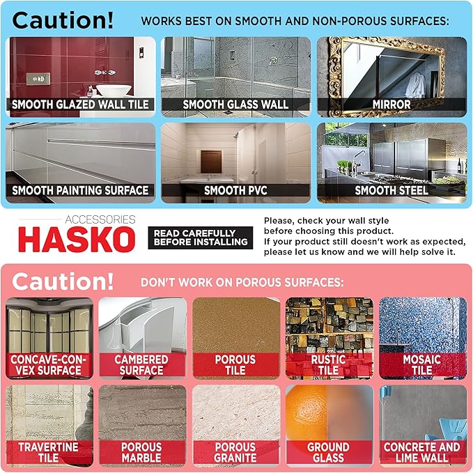 HASKO accessories Suction Cup Corner Shower Caddy - 304 Stainless Steel Shower Shelf - Adhesive 3M Stick Discs Included - Bathroom Caddy with Hooks - No Drilling Bathtub Storage Organizer (Bronze) - Image 6