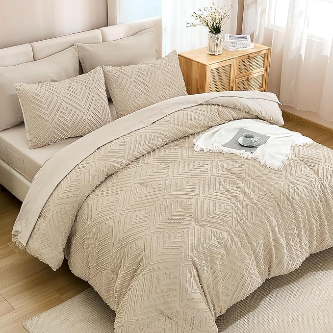 Andency California King Comforter Set Khaki - 7 Pieces Bed in a Bag Cal King Bedding Comforter Sets, Tufted Lightweight Fluffy Bed Set with Comforter, Sheets, Pillowcases & Shams